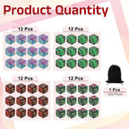 uxcell 48Pcs Magic Dice Counters, Acrylic D6 Life Token Dice Set with Pouch for Standard Cards Gaming Accessories, Red & Black, Green & Black, Green & Purple, Blue & Purple