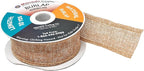 Mandala Crafts Natural Burlap Ribbon 1.5 Inches Wide Jute Ribbons for Crafts - 20 Yds Roll Rustic Burlap Wrap Trim Ribbons for Wreaths Bows Wedding Party Decoration