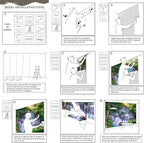 AFZEVEB-Green Waterfall Nature Landscape Wallpaper Wall murals for Kids Room 159"x107"(Not Peel and Stick)
