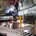 6061 T651 Aluminum Sheet Metal 7 x 14 x 1/4 Inch Flat Plain Aluminum Plate Covered with Protective Film, Heat Treatable Rectangle 6MM Aluminum Metal Plate for Industrial, Crafting