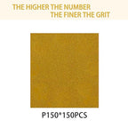 150PCS 150 Grit Gold Sanding Discs, 5-Inch 8-Hole Sandpaper for Random Orbital Sander, for Automotive or Woodworking
