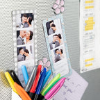 Magnetic Frames For 2x6 Photo Booth Strips – Set of 5 – White, Black, or Floral Design Photo Picture Holders – Magnetic Paper Cutout for Photobooth Photos – Simple Slim Frames for Fridge, Locker, or Party Keepsakes (5, CHECK/FLORAL PATTERNS MIX)
