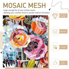 39" X 157" Mosaic Mesh for Back Mounted Tile with Scissors, Fiberglass Mosaic Mesh Backing Boast for Tile Installation Supplies Tools (Non Sticky)