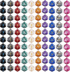 CiaraQ DND Polyhedral Dice (100pcs) with A Dice Bag Compatible with Dungeons and Dragons DND RPG MTG Role Playing Table Games (D8 dice, 10 colors-100 pcs)