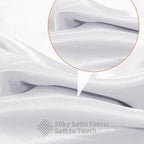 RUDONG M White Satin Fabric by The Yard, 5 Yard x 60 Inch Wide Silky Charmeuse Satin Fabric, Soft Satin Fabric for Wedding Decorations, Bridal Dress, Sewing, Accessories, DIY Crafts