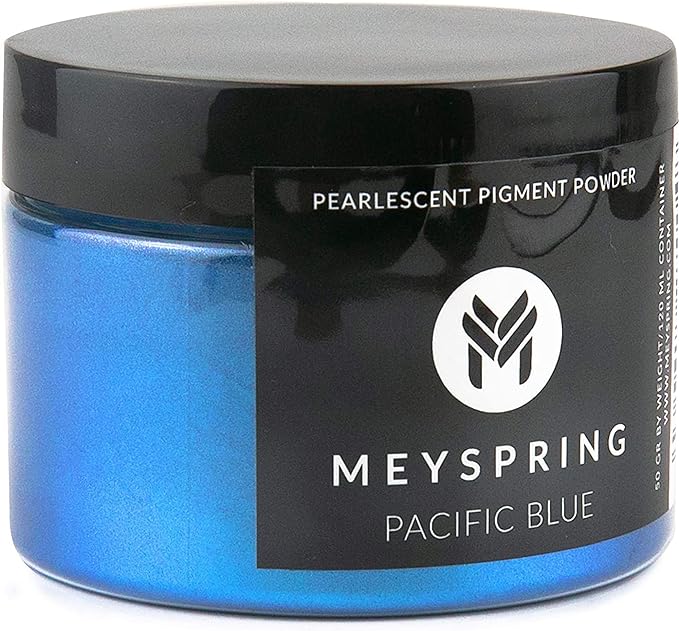 MEYSPRING Pacific Blue Epoxy Resin Color Pigment - 50 Grams - Great for Resin Art, Epoxy Resin, and UV Resin - Mica Powder for Epoxy Resin