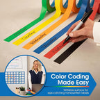 Spartan Industrial - 1" X 60 yd Black Masking Tape - 12 Colored Tape Rolls for Bundling, Labeling, and More - No Residue, 5.5 Mil