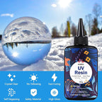 KISREL UV Resin 100g - Upgraded UV Resin Kit, Hard Type Crystal Clear Ultraviolet Curing UV Epoxy Resin for Craft Jewelry Making