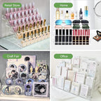 5 Tier Greeting Card Display Rack, Clear Acrylic Sticker Display Stand for Vendors Retail Display Photo Stand for Counter Tabletop Display Supplies