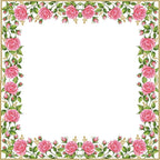20-ct 13x13 Flowers Paper Luncheon Decoupage Napkins, 3-Ply Servilletas Printed Flower Border Cocktail Napkin for Art, Dinner and Party, Disposable Napkins Decor
