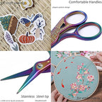 BIHRTC 3.6inch Mini Scissor Bird Crane Embroidery Scissors Stainless Steel Sharp Pointed Tip Scissors with Case for Tread Household Craft Needlework Art DIY Work Little Scissor