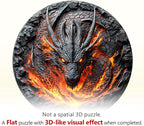 Wooden Puzzles for Adults, 3D Fire Dragon Puzzles, Wood Adult Puzzle, Birthday Gifts for Puzzle Lover (L-13.4 * 13.4 in 270pcs)