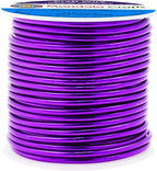 Mandala Crafts 12 Gauge Anodized Aluminum Craft Wire for Jewelry Making - 60 FT Colored Flexible Purple Wire - Bendable for Bonsai Armature Crafting Sculpting