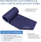 KING MOUNTAIN Canvas Iron on Patch,3"×60",Waterproof 100% Cotton Fabric Repair Patch,Used for Various Sofa,Tent,Clothes,Seats,Suitcases (Dark Blue)