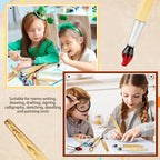 25 Pcs Paint Brush Pens Brush Shape Ballpoint Pen Novelty Paintbrush Blue Ink Pens for Artists School Office Stationery, 5 Colors