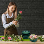 16 Sets Flower Foam Blocks with Bowl Kit Square Floral Foam Blocks Floral Arrangement Round Bowls DIY Floral Foam for Flower Arrangements Birthday Wedding Party Decoration Table Centerpiece