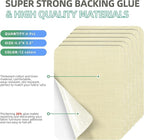 Azobur Coarse Linen Repair Patches, 6 Piece Self-Adhesive Linen Fabric Patches, Multi Color, Can be Used for Linen Sofa Repair and Linen Clothes Repair, Quick Fix Sofa.(Cream-Yellow)