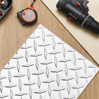 1pcs Diamond Plate Sheet Metal Heavy Duty Tread Aluminum Sheet Diamond Tread Plate for Wall Covering, Cargo Trailer, RV and More (4'' X 12'' X 0.08'',Silver)