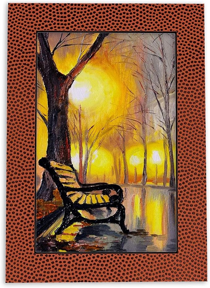 Pack of 25 Acid Free 11x14 Mats Bevel Cut for 8.5x11 Photos - Football Texture Precut Matboards With Backing Boards and Clear Photo Mat Bags For Pictures, Photos, Framing - 4-ply Thickness