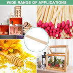 10-Pack Wood Square Dowel Rods, 15/64 x 12 Inch Unfinished Wooden Square Dowel Rod, Hardwood Square Dowel Sticks for Crafts/DIY Projects/Models Making [Wood Color]