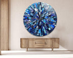 My Photostation.com 31.5''(80cm) Diameter Radiant Mosaic Burst Round Glass Wall Art Tempered Glass Printing Wall Decor Large Wall Art Wall Hangings