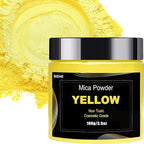 Yellow Mica Powder Pigment(100g) Big Bottle Pigment Powder Multipurpose DIY Arts and Crafts Additive, Woodworking, Epoxy, Resin, Natural Bath Bombs, Paint, Soap,Nail Polish, Lip Gloss(Yellow, 3.5oz)