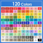Banral 120 Colors Alcohol Markers, Premium Dual Tip Alcohol Based Art Markers Set for Adult Kids Coloring Drawing Sketching Permanent Brush Markers, Sketch Artists Markers Pens with Carry Case