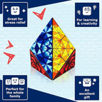 Shashibo Squared Shape Shifting Box – Next Generation XL STEM Magnetic Fidget Cube That Transforms Into Over 70 Shapes – Pairs w/All Shashibo Cubes - Download Fun in Motion Toys Mobile App (Primary)