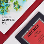 Arches Huile Oil Pad, Cold Pressed, 140lb/300gsm, 12 Sheet, 9x12 inch, Arches Oil Paper 100% Cotton