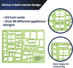 Pacific Arc Kitchen and Bath Interior Design Template Guide, for Bedrooms, Bathrooms, and Kitchens