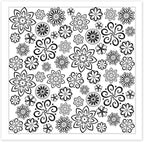CHGCRAFT Lace Flowers Polymer Clay Texture Sheets Geometric Flowers Silicone Texture Stamp Clay Texture Mat Modeling Pattern Pad Texture Sheets for Jewelry and Clay Earrings Tools, 5.5x5.5 inch
