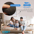QOMFY 4" Height x 12" Width x 48" Length Charcoal Upholstery Foam Sheet | Made in USA | Multi-Purpose Foam for Upholstery, DIY, Packaging & Acoustic Projects