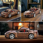 Reobrix Sports Car Building Blocks Set for Adults, Remote Control 1:8 Racing Car Vehicle Toy Model Building Kit for Kids, 11009, Creative Gifts for Boys Girls Adults 14+ (5480PCS)