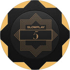 SLOWPLAY Nash Clay Poker Chips, 14 Grams Heavyweight Clay Composite, 40mm Large Chips in Bulk, Pack of 50 with Denomination of 5