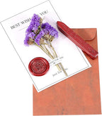 Yoption 5 Pcs Metallic Red Sealing Wax Sticks with Wicks for Wax Seal Stamp, Wedding Invitations, Envelopes, Gifts Sealing