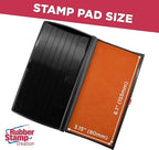 Large Premium Orange Ink Stamp Pad - 3" by 6" - Quality Felt Pad