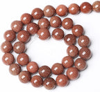 61pcs 6mm Natural Gold Sandstone Beads Gemstone Round Loose Beads for Jewelry Making DIY Bracelet Necklace 15“