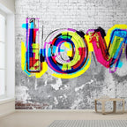 wall26 Colorful Graffiti Large Wall Mural, Removable Peel and Stick Wallpaper, Home Decor - 120x168 inches