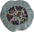 DND Dice Bags Large with Pockets Purple Storage Bag with D20 Logo for RPG Game Dices - Capacity 200+ Dice
