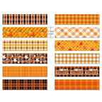 12 Pcs Thanksgiving Washi Tape Fall Maple Leaf Masking Tape Pumpkin Pattern Decorative Paper Sticker for Fall Party Holiday Scrapbook DIY Craft Gift Wrapping Handbook Sticker