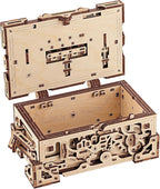 Wood Trick Enigma Chest Lock Puzzle Box Wooden 3D Puzzles for Adults to Build - Engineering DIY Project Mechanical Model Kits for Adults Wooden Models