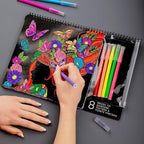 Fashion Angels Color Pop Poster Set, Includes 18 Posters & 8 Brush Tip Markers for Kids, Tweens & Teens, Perfect for Arts & Crafts, Coloring & DIY Room Decor