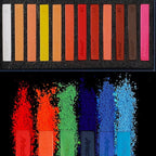 Artecho 24pcs Soft Pastels, Square Chalk for Drawing, Blending, Layering, Shading, Pastels Art Supplies