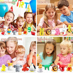 60Pcs Animal Erasers Kids Desk Pets Pencil Erasers 3D Puzzle Bulk Mini Animal Eraser Toys Fun Cute Eraser for Classroom Rewards, Game Prizes, Treasure Box, Easter Egg Fillers
