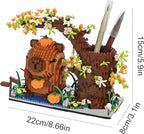 Capybara Building Blocks Set -1880PCS Cute Animals & Flowers Building Bricks Kit Kawaii Capybara Gifts Toy for Kids Age 6+, Capybara Stuff Pen Holder&Desk Organizer, Arts & Crafts for Boys Girls Adult