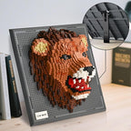 BNG Wall Art Lion Building Blocks Sets(1849PCS),A Wall Decor Set for Adults Who Love Creative Hobbies-Gift Toy for Adults