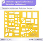 Mr. Pen- House Plan, Interior Design and Furniture Templates, Drafting Tools and Ruler Shapes for Architecture - Set of 3