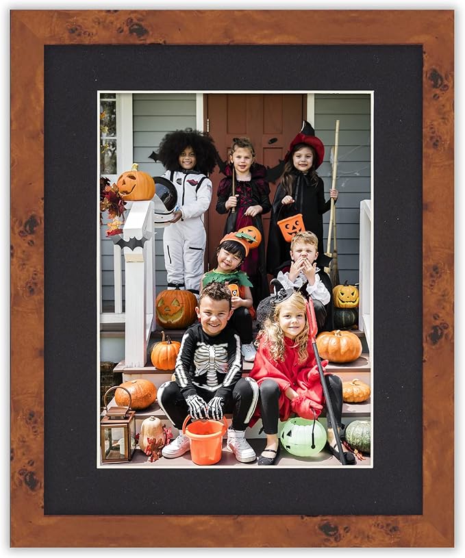 Pack of Ten 8.5x11 Mats Bevel Cut for 7x9 Photos - Acid Free Black Precut Matboards for Pictures, Photos, Framing - 4-ply Thickness