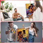 Zhanmai 12 Pack Pre Drawn Canvas for Painting Sip and Paint Kit 8" x 10" Paint Party Set Canvas Painting Pre Printed Canvases for Party Favor DIY Virtual Adult's Date Night(Sexy Couples)