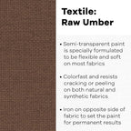 Textile Color Paint RAW Umber